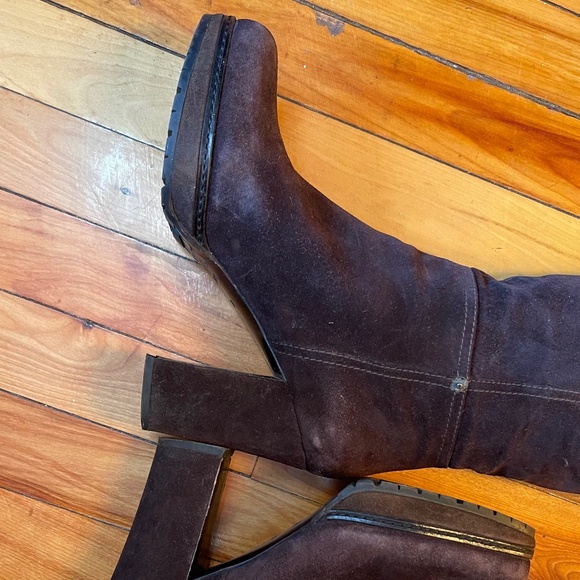 High heels vintage PRADA knee length suede boots - Picture 1 of 7